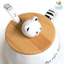 Load image into Gallery viewer, Kitty Mug With Lid & Spoon