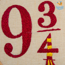 Load image into Gallery viewer, Harry Potter 9 3/4 Embroidery Hoop Art