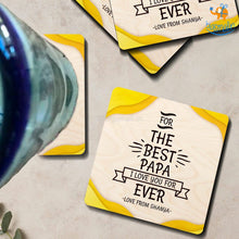 Load image into Gallery viewer, Personalized The Best Papa Wooden Coasters | COD Not available