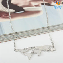 Load image into Gallery viewer, World Map Necklace