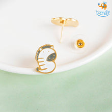 Load image into Gallery viewer, Zebra Gold Plated Earrings