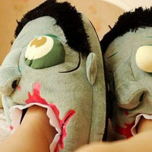 Load image into Gallery viewer, Plush Zombie Slippers