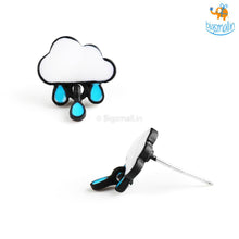 Load image into Gallery viewer, Cloudy Drops of Rain Studs
