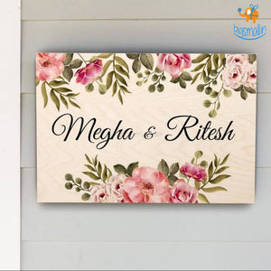 Personalized Flower Theme Name Plate | COD not available