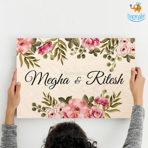 Personalized Flower Theme Name Plate | COD not available