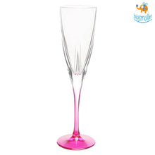 Load image into Gallery viewer, Elegante' Crystal Tint Champagne Flutes - Set of 6
