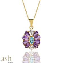 Load image into Gallery viewer, Purple Emperor Gemstone Pendant with Chain
