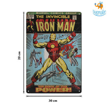 Load image into Gallery viewer, Iron Man Comic Tin Hanging Board
