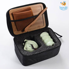 Load image into Gallery viewer, Portable Japanese Tea Set With Wooden Tray
