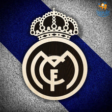 Load image into Gallery viewer, Real Madrid Engraved Wooden Crest
