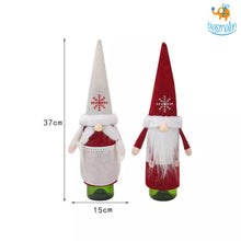 Load image into Gallery viewer, Santa Claus Felt Wine Bottle Covers - Set of 2
