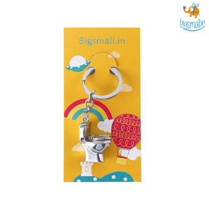 Toilet Pot Metallic Keychain